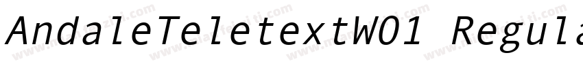 AndaleTeletextW01 Regular字体转换